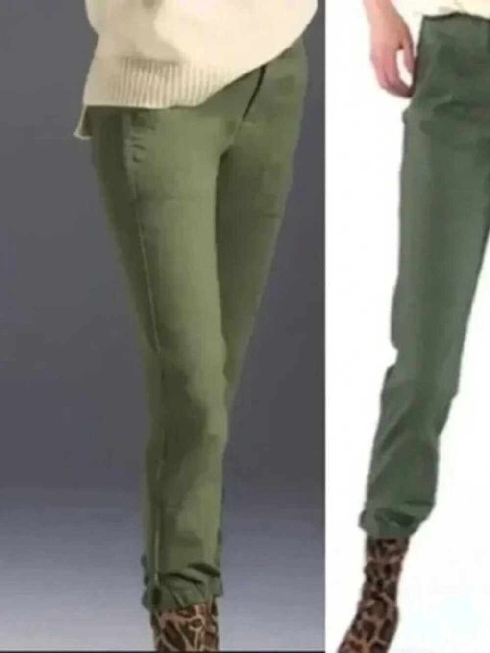 CAbi #4318 Compass Pants Green Fall 2023 Size 2 EUC